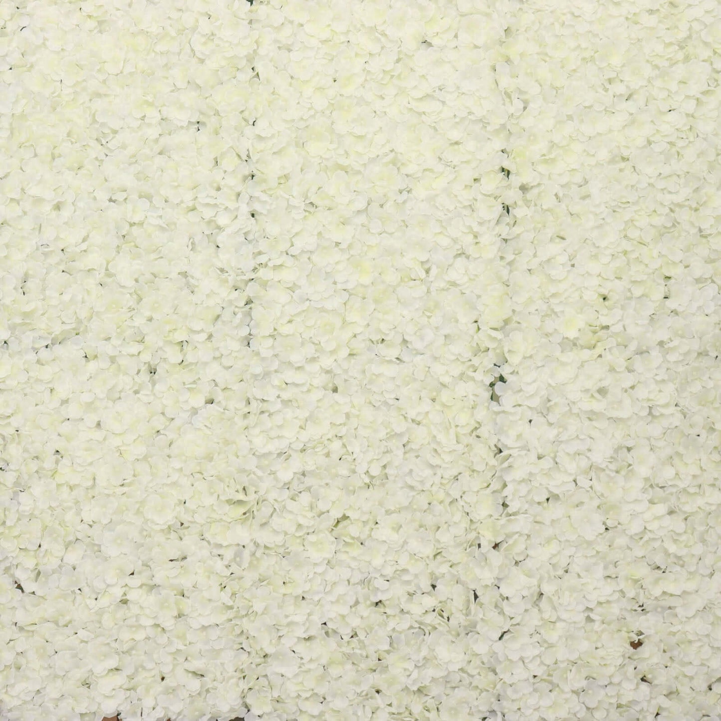 11 Sq ft. Cream UV Protected Hydrangea Flower Wall Mat Backdrop - 4 Artificial Panels