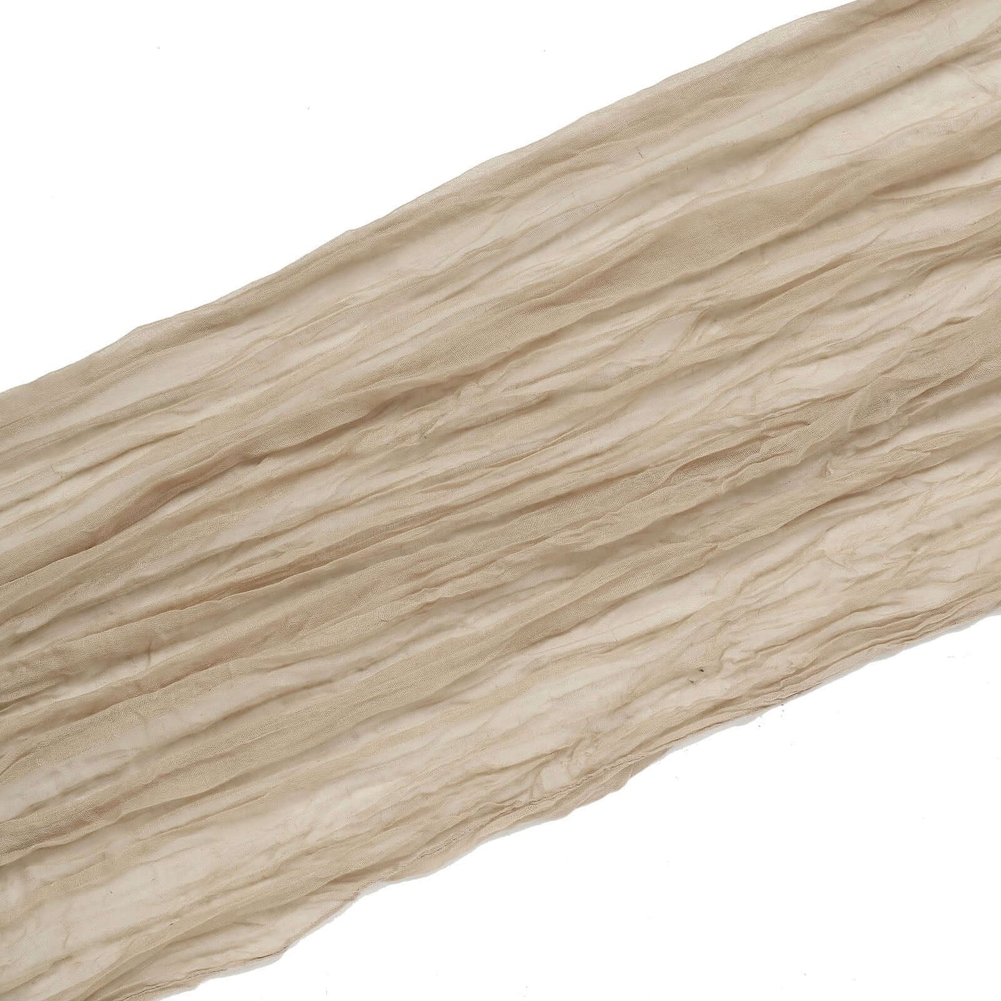 20ft Beige Gauze Cheesecloth Fabric Wedding Arch Drapery, Window Scarf Valance, Boho Decor Arbor Curtain Panel