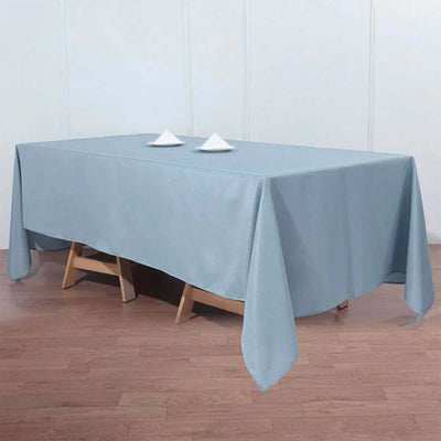 Polyester 72"x120" Rectangle Tablecloth Dusty Blue - Durable and Stylish Table Cover