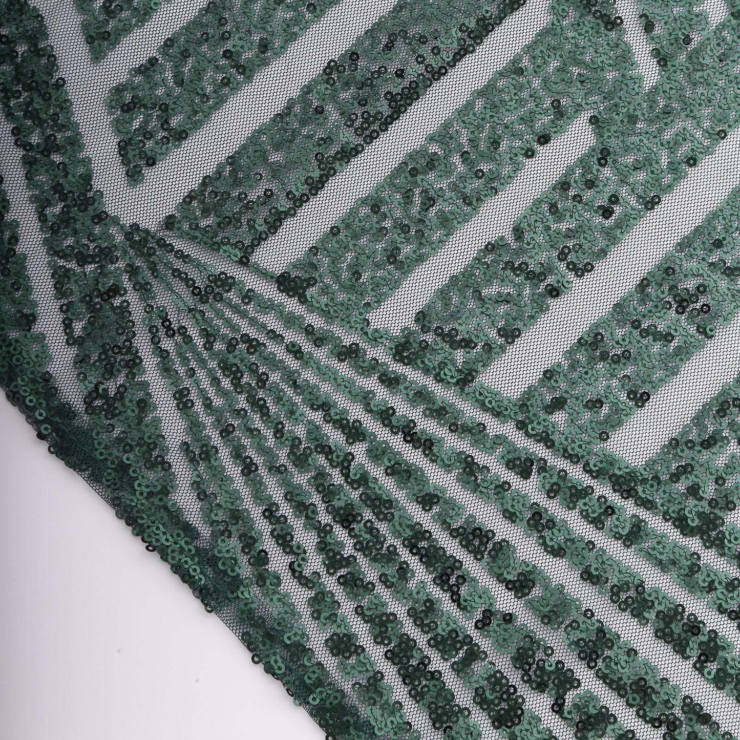 Sequin Napkins 20"x20" Hunter Emerald Green - Diamond Pattern Reusable Napkin