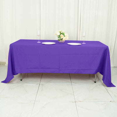 Polyester 72"x120" Rectangle Tablecloth Purple - Durable and Stylish Table Cover