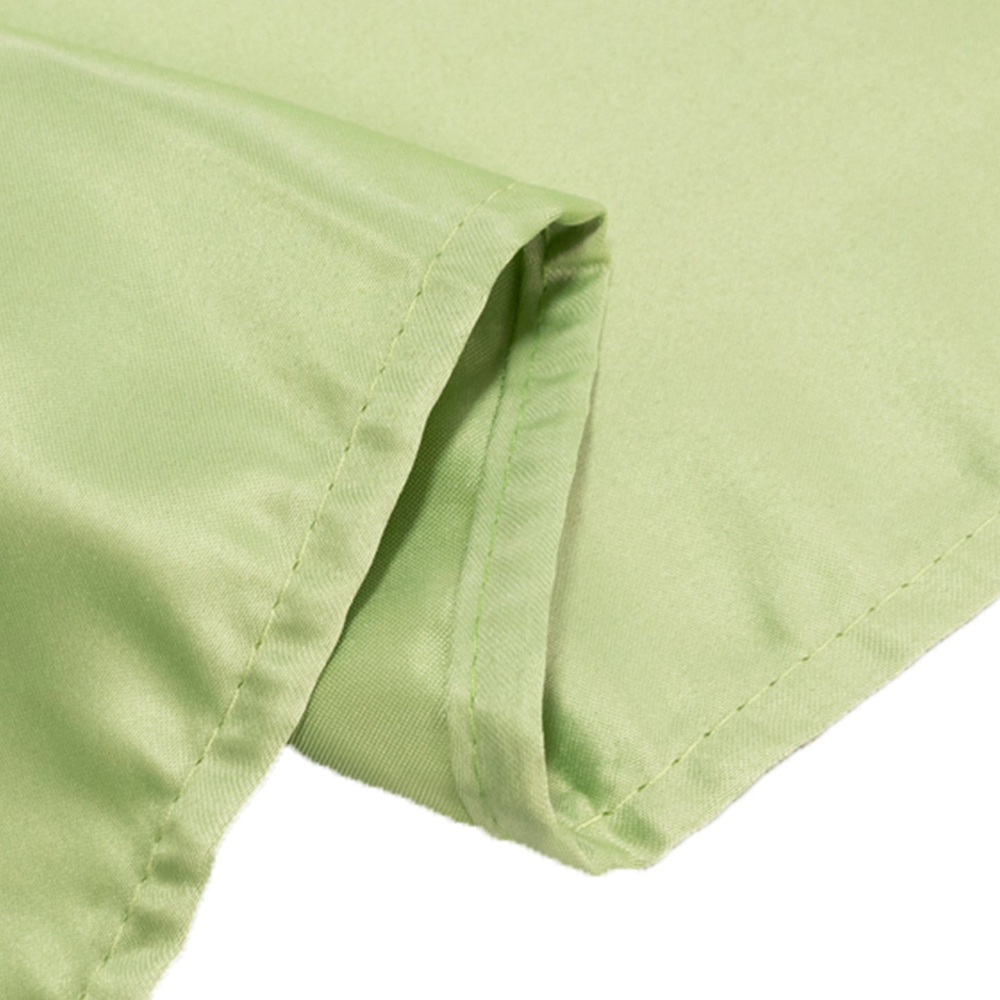 Lamour Satin 90"x132" Rectangle Tablecloth Sage Green - Soft & Silk-Like Seamless Table Cover