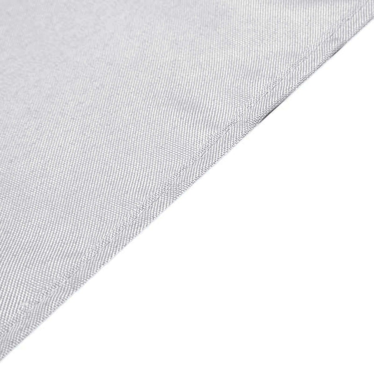 Polyester 90"x132" Rectangle Tablecloth Silver - Seamless Wrinkle-Resistant Table Cover