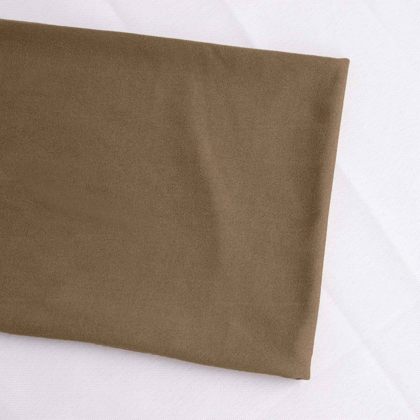 5 Pack Stretch Spandex Chair Sashes Taupe - Fitted Finish Two Ply Heavy Duty Chair Bands 5"x12"