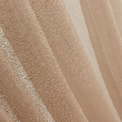 Taupe Sheer Backdrop Drape – 5ft x 14ft Wedding Arch & Ceiling Decor Panel Wrinkle Free with Soft Shimmer - Backdrops