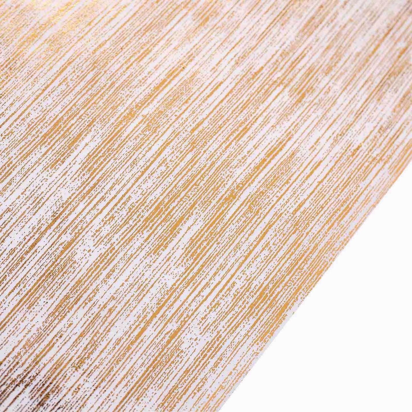 Disposable Table Runner Roll 11"x108" Metallic Gold Faux Suede Print - Stylish Non-Woven Event Decoration