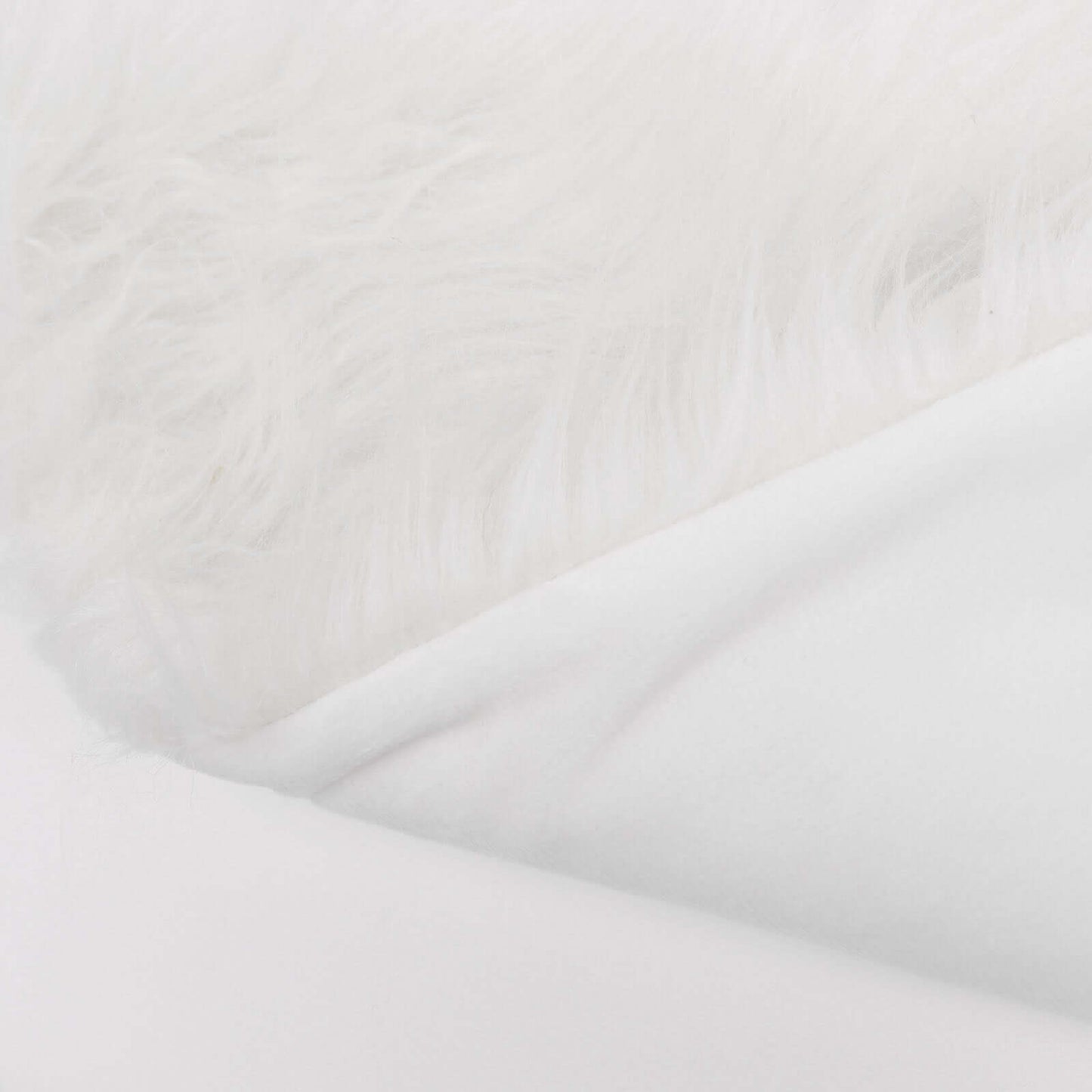2 Pack 18" White Faux Fur Sheepskin Throw Pillow Cases, Square Pillow Covers