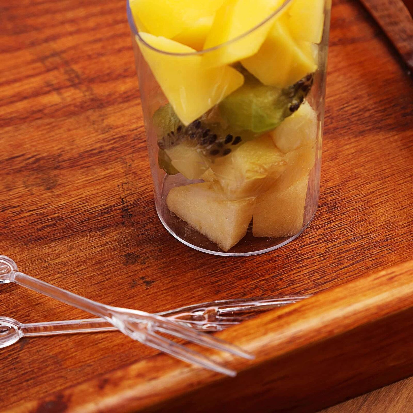 24-Pack Plastic Appetizer Cups Clear Diminutive Flasket - Lightweight Disposable Cups for Treats 3oz