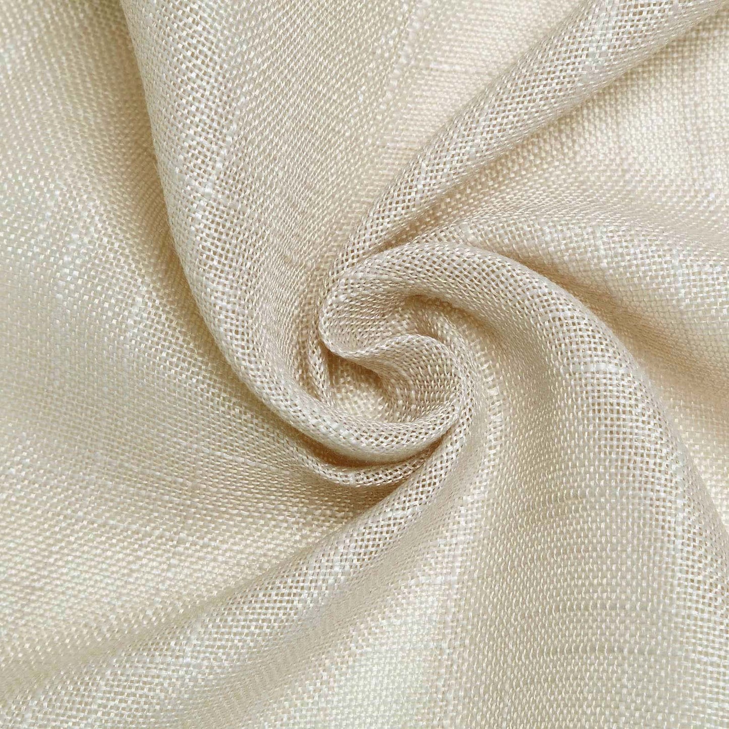 Faux Linen 108" Round Tablecloth Beige - Slubby Textured & Wrinkle Resistant Table Cover