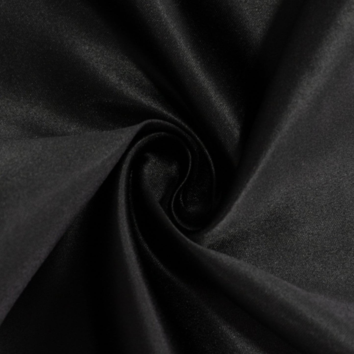 Lamour Satin 108" Round Tablecloth Black - Durable & Silk-Like Table Cover for Classy Weddings & Events