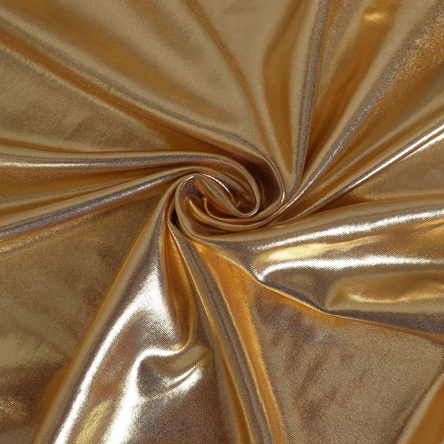 Stretch Spandex 72"x30" Rectangle Table Top Cover Metallic Gold - Easy to Install Glamorous Fitted Table Topper Cap for Luxe Events