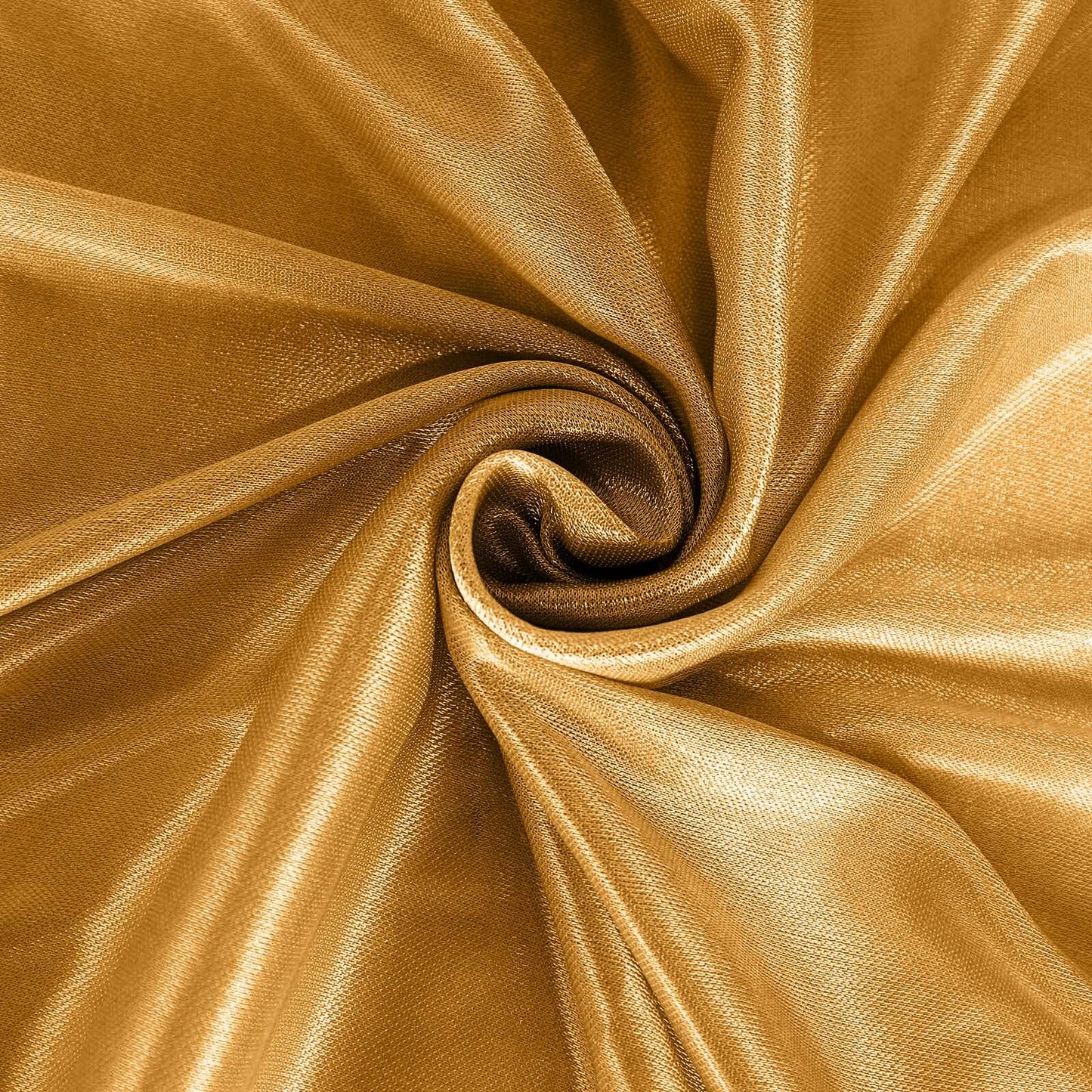 Satin 14ft Table Skirt Gold Pleated Double Drape Design - Soft & Graceful for Events