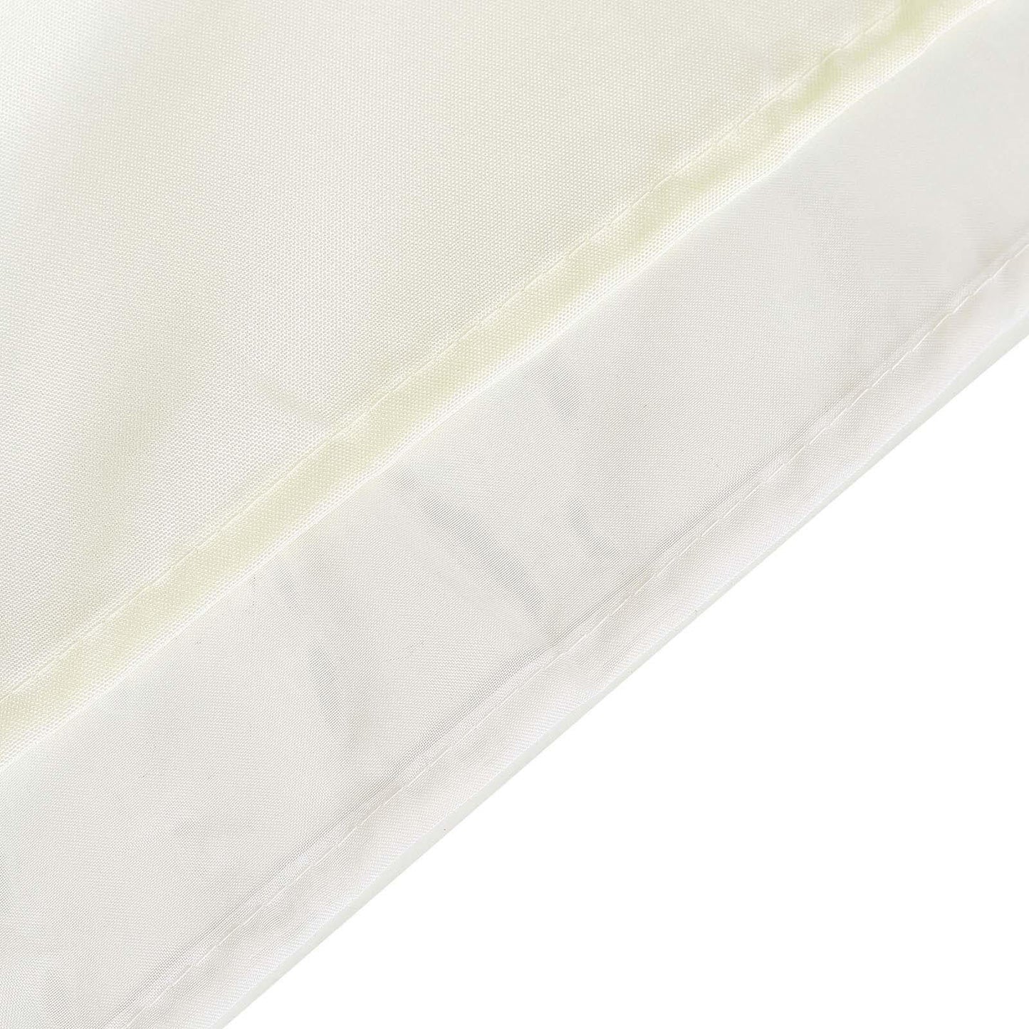 Ivory Chiffon Polyester Event Curtain Drapes, Dual Layer Divider Backdrop Curtain Panels with Rod Pockets - 10ftx10ft