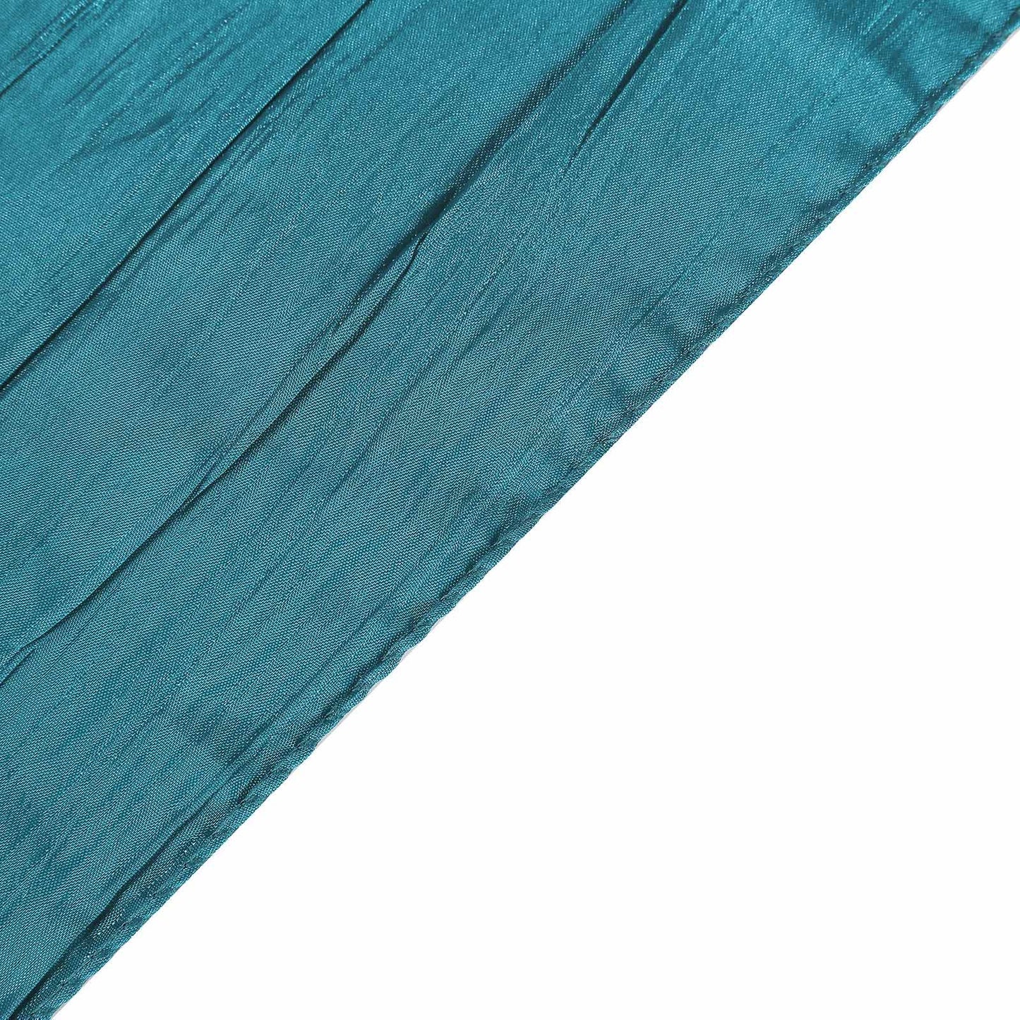 5 Pack Taffeta 6"x106" Chair Sashes Teal Accordion Crinkle Texture - Stylish Decor for Weddings & Gatherings
