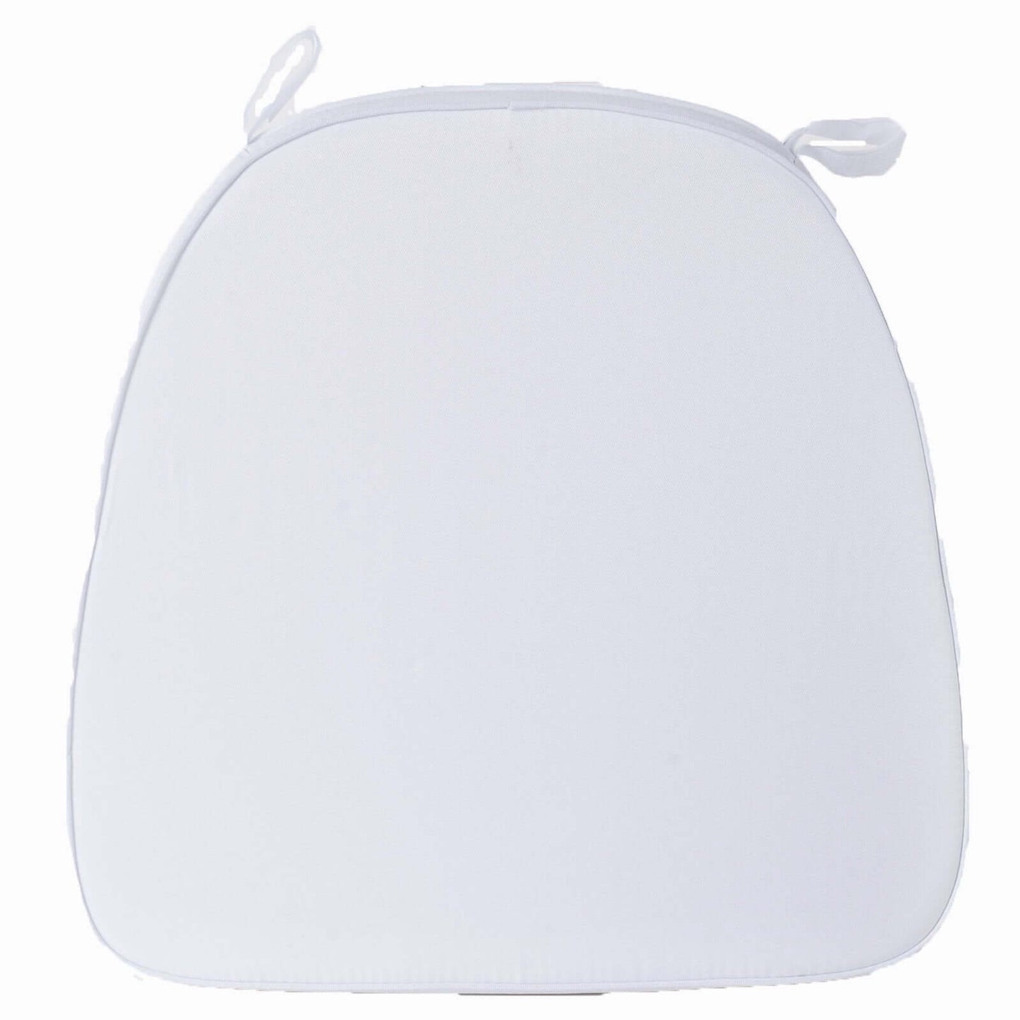 Chiavari Chair Cushion with 1.5" Thick Memory Foam and Ties White - Stylish Removable Cover for Comfort