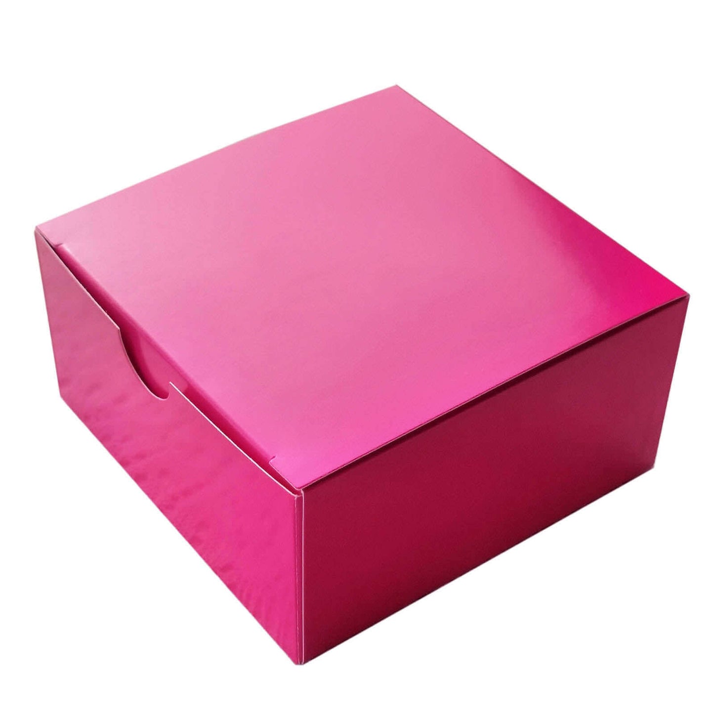 100 Pack 4"x4"x2" Fuchsia Cake Cupcake Party Favor Gift Boxes, DIY