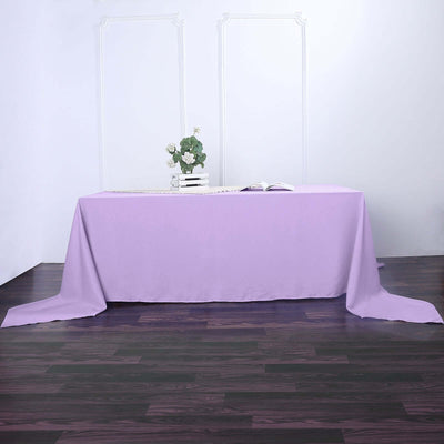 Polyester 90"x156" Rectangle Tablecloth Lavender Lilac - Seamless Wrinkle-Resistant Table Cover