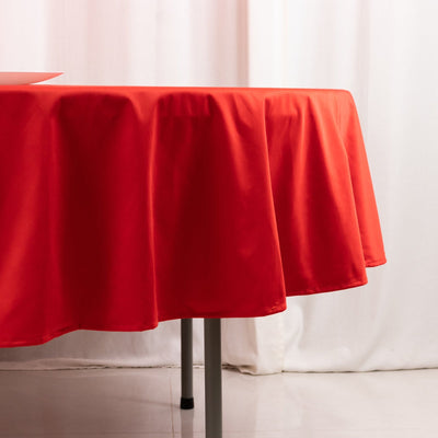 Scuba Round 90" Tablecloth Red - Wrinkle Free & Stain Resistant Table Cover