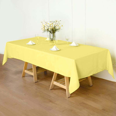 Polyester 60"x102" Rectangle Tablecloth Yellow - Durable and Stylish Table Cover