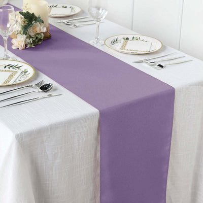 Polyester 12"x108" Table Runner Violet Amethyst - Durable & Wrinkle-Resistant Table Decor
