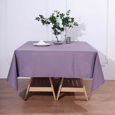 Polyester Square 70"x70" Tablecloth Violet Amethyst - Wrinkle-Resistant & Durable Table Cover