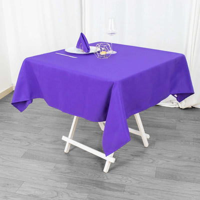 Premium Polyester 54"x54" Square Tablecloth Purple - 220GSM Stain and Wrinkle-Resistant Table Cover
