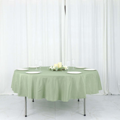 Polyester 90" Round Tablecloth Sage Green - Stain & Wrinkle-Resistant Table Cover