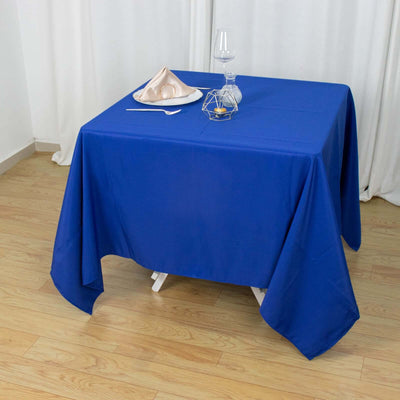 Premium Polyester Square Tablecloth 70"x70" Royal Blue 220GSM Wrinkle-Resistant Table Cover