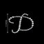 12 Pack 1.5" Clear Rhinestone Monogram Letter Jewel Sticker Self Adhesive DIY Diamond Decor - D