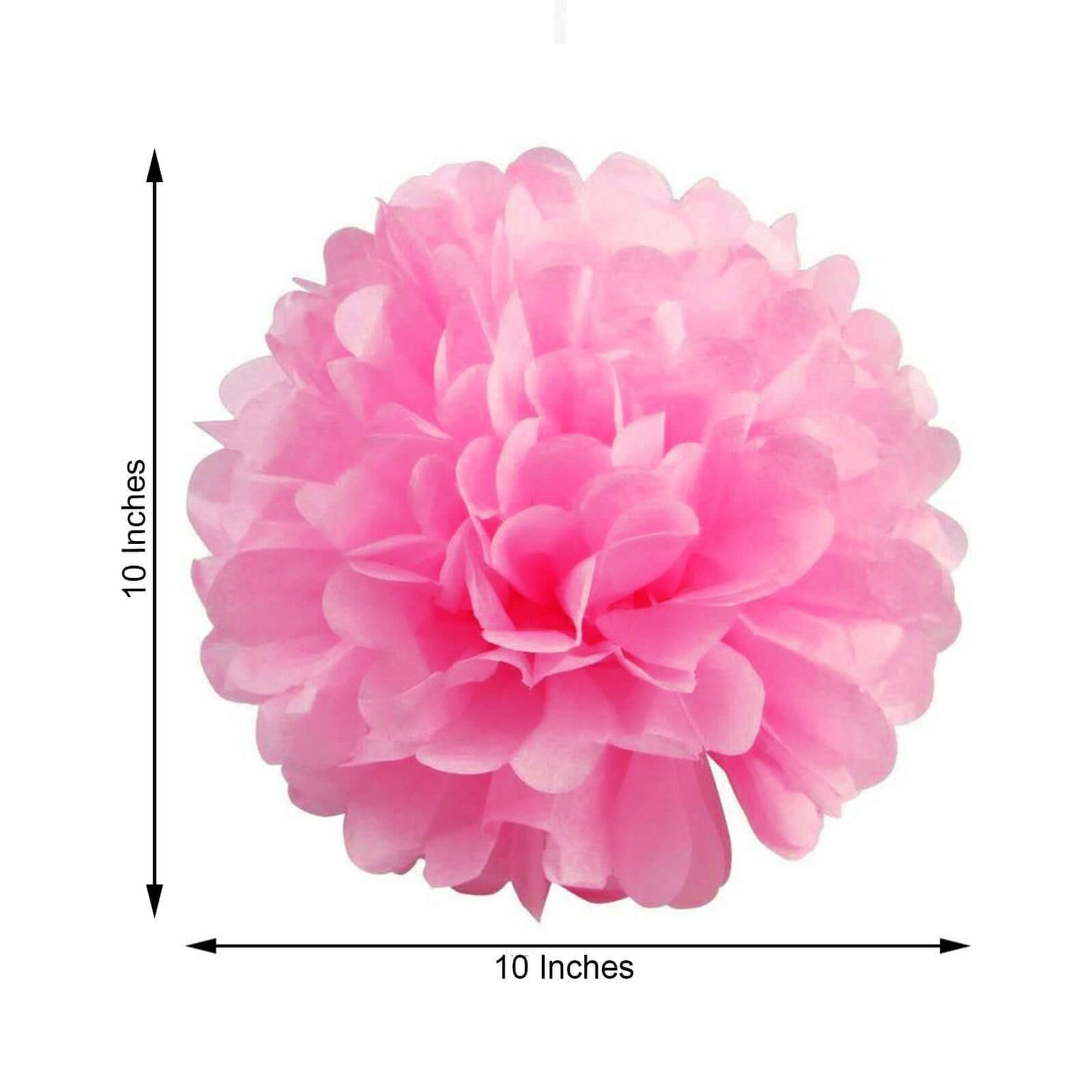 6 Pack 10" Pink Tissue Paper Pom Poms Flower Balls, Ceiling Wall Hanging Decorations