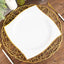 10-Pack Plastic 10" Square Dinner Plates in White with Gold Wavy Rim Modern - Disposable Party Plates for Luxe Events & Banquets