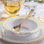 10-Pack Plastic Soup Bowls White with Gold Rim - Stylish Disposable Bowls for Parties 12oz