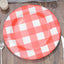 10-Pack Disposable Paper Charger Plates â€“ Red/White Buffalo Plaid 13" Round Table Chargers, 350 GSM Cardstock