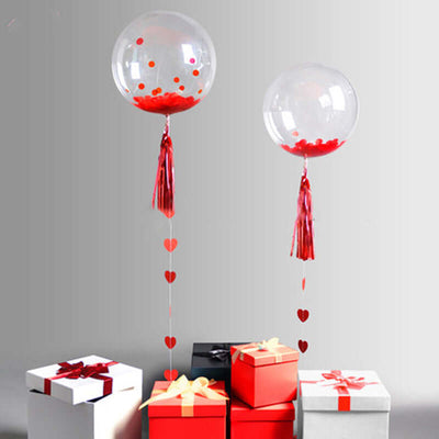 10 Pack 16" Clear Fully Transparent PVC Helium Air Bubble Balloons