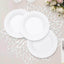 10 Pack 7" White Basketweave Rim Plastic Salad Dessert Plates, Round Disposable Appetizer Plates