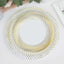 10-Pack Plastic 7" Round Dessert Plates in White with Gold Swirl Rim - Disposable Salad Plates for Classy Events & Banquets