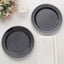 10-Pack Black Plastic Dessert Plates â€“ 8" Round with Silver Beaded Rim, Disposable for Parties & Events