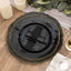 10-Pack Plastic Dinner Plates in Black with Gold Scalloped Rim - Disposable Party Plates for Upscale Events & Banquets 9"