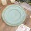 10-Pack Plastic Dinner Plates in Jade with Gold Scalloped Rim - Disposable Party Plates 9"