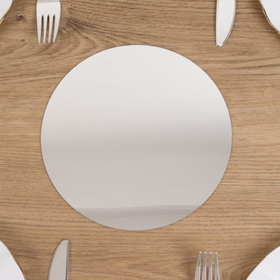 10-Pack Candle Plate Centerpiece Bases Circle Acrylic Mirror Tray Silver Round - Event Decor 8’’ - Decorations