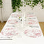 10-Pack Disposable Table Placemats in French Toile Print 13’’ in Matte White/Red - Chic Floral Cardboard Placemats