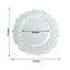 10 Pack Economy Reef Plastic Charger Plates â€“ 13’’ Clear Dinner Plate Chargers for Weddings Parties & Catering
