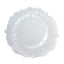10 Pack Economy Reef Plastic Charger Plates â€“ 13’’ Clear Dinner Plate Chargers for Weddings Parties & Catering