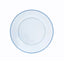 10-Pack Economy Round Plastic Charger Plates 13’’ in Transparent Dusty Blue with Beaded Rim Stylish Dinner Party