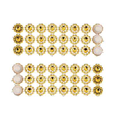10 Pack Gold Sunflower Diamond Rhinestones Napkin Holders With Velcro, Elegant Wedding Napkin Rings
