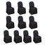 10 Pack Polyester Chair Cover for Banquet Chairs Black - Stain-Resistant Reusable Slip-On Slipcover