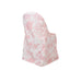 10 Pack Polyester Chair Covers for Folding Chairs â€“ White Pink French Toile Pattern Reusable Stain-Resistant Slip-On