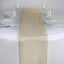 10 Pack Sheer Organza 14"x108" Table Runners Gold - Soft and Lightweight Table Accent for Weddings