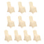 10 Pack Spandex Chair Covers for Banquet Chairs Beige - Durable Reusable Stretch Slip-On Covers