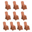 10 Pack Spandex Chair Covers for Banquet Chairs Terracotta (Rust) - Durable Reusable Stretch Slip-On Covers